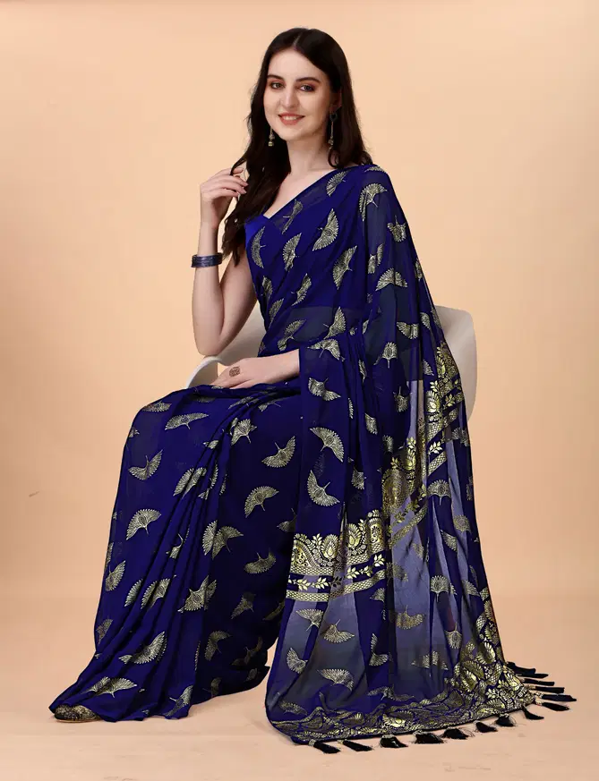 Dhruvi Butterfly Silk Designer Sarees Catalog